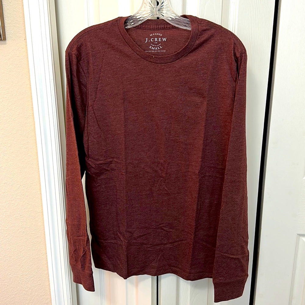 J. crew | NWOT Washed maroon long-sleeved tee